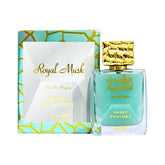 Surrati Royal Musk Sweet Powdery bottle front—long-lasting unisex fragrance for day or night