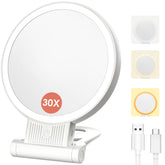 SurSynch 1x/30x magnifying mirror with light for detailed makeup tasks.