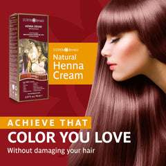 Surya Brasil Henna Cream Copper application step demonstrates easy at-home color.