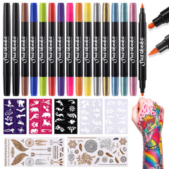 SUSIKEKI dual-ended tattoo markers pen for vibrant, long-lasting body art