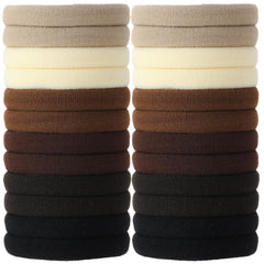 SUTHIA 120pcs brown nylon hair ties on packaging display for easy shopping and bulk value.