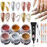 SUTOZMIWE chrome nail powder gold for mirror shine manicure