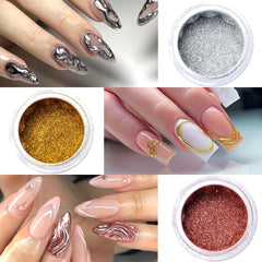 SUTOZMIWE chrome nail powder rose gold adds warm luxe shimmer