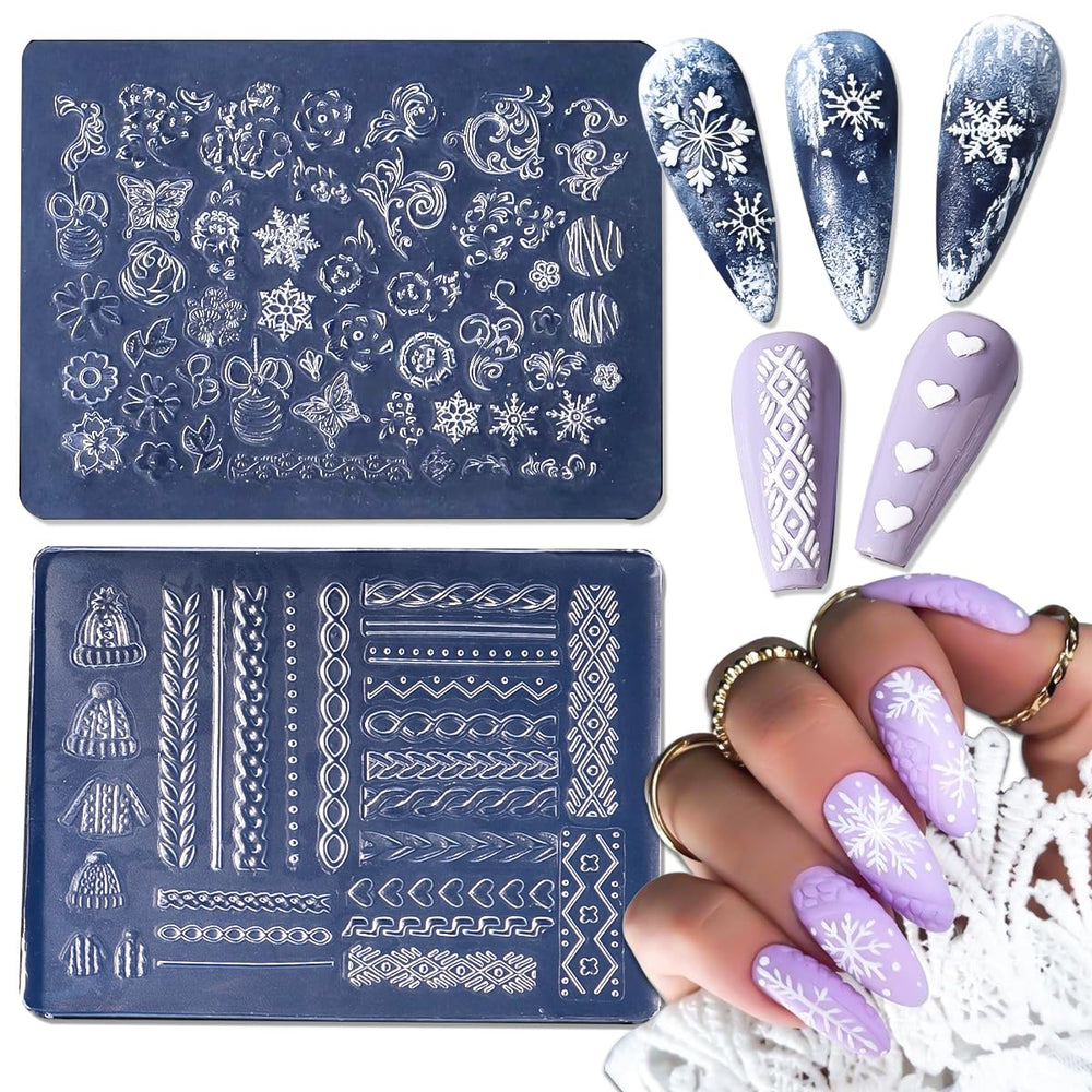 SUTOZMIWE nail art molds snowflake design for elegant winter nails