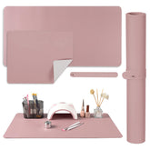 SUTOZMIWE nail-art-table-mat large 60x30cm nude pink for stable manicures