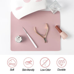 SUTOZMIWE soft microfiber leather nail mat offers a gentle touch and easy cleaning