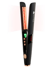 SUTRA IR2 flat iron with rose-gold plates delivering smooth, frizz-free shine.