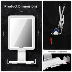 Suupvaor fogless shower mirror 9.5x7 inch large reflective surface