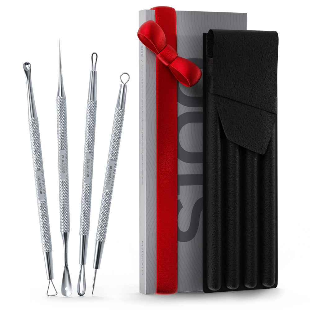 Suvorna pimple popper tool kit carrying pouch keeps tools organized for on-the-go skincare.