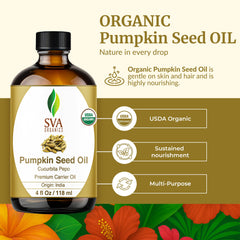 SVA Organics pumpkin seed oil dropper enables precise facial application.