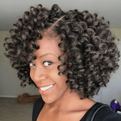 Svolna crochet hair 8in texture silk-like for smooth brushing.