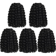 Svolna ringlet wand curl 8in model-wearing for quick stylish, mess-free crochet hairstyle.