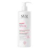 SVR Topialyse Cream bottle highlights rich shea-based hydration for dry, sensitive skin.