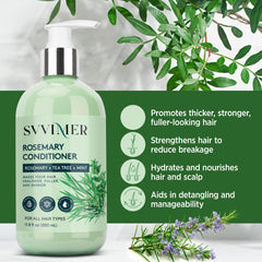 Svvimer Rosemary Hair Strands closeup shows shinier, healthier-looking hair with biotin support.