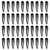 SWAIM 40pcs 2-inch black snap hair clips front view for secure everyday styling.