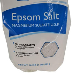 Swan Epsom Salt 16oz — vertido suave en agua tibia para baño.