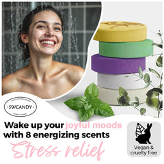 SWCANDY Shower Steamers citrus-flavor close-up for a refreshing morning ritual.