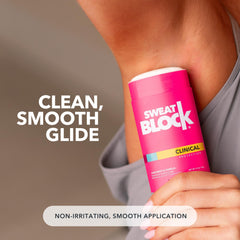 SweatBlock packaging highlights USA-made clean-label ingredients for peace of mind.