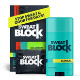 SweatBlock max clinical-strength-wipes shown for long-lasting protection.