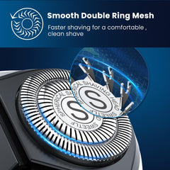 SweetLF razor in wet-dry use with IPX7 waterproof rating in shower.