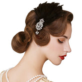 SweetV flapper headpiece feather decoration for vintage glam at events