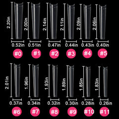 SWETIDY 12-grid organized nail tips for easy size selection
