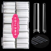 SWETIDY No C Curve 3XL long-square nail tips case for salon-ready storage and easy access