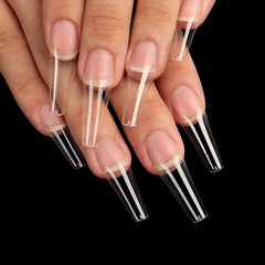 SWETIDY XL no-C curve coffin tips offer strong thickness for durable, fuss-free manicure.