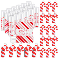 Swiffen Christmas candy cane lip balm close-up showing smooth hydration and festive flavor