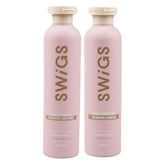 SWIGS shampoo bottle closeup for color-safe wig cleansing.