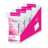 Swisspers Premium Cotton Pillows packaging shows vegan, cruelty-free pads for gentle care.