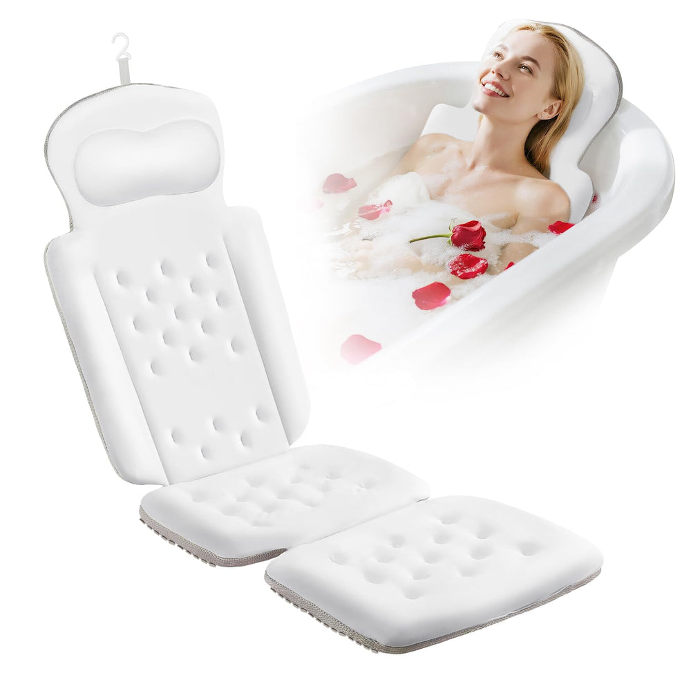 sxiiro full body bath pillow with 192 suction cups for secure tub attachment and relaxation