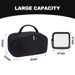 SXS LACONIC makeup bag waterproof material protects against spills during travel.