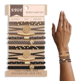 SYGY boho hair ties style 1 braided bracelet on wrist offers no-damage everyday wear