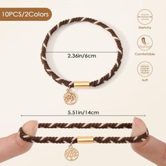 SYGY boho hair ties five styles with metal accents for chic looks