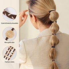 SYGY dark coffee boho hair ties color options paired with outfits