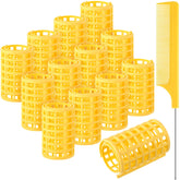 Syhood large plastic hair rollers in yellow for easy at-home DIY curls.