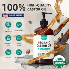 SYLVANA castor oil hair growth support for fuller-looking lashes and brows