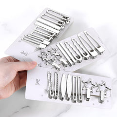 SynHHergyx geometric openwork clips boost versatile Y2K looks.