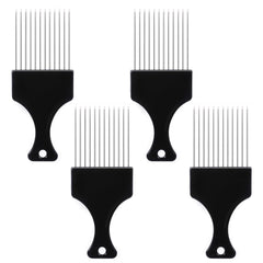 SynHHnergyx 4-piece steel pin combs with sturdy handles for detangling