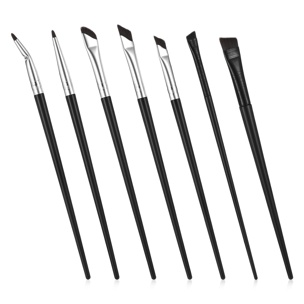 SynHHergyx 7pcs angled eyeliner brush set for precise brow and liner application.