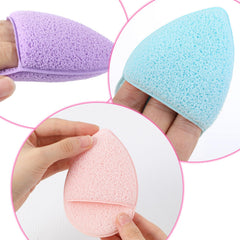 SynHHnergyx yellow face sponge provides brightening cleansing with soft texture.