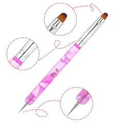 SynHHnergyx gel nail art brush set featuring sizes 10-12-14-16 for versatile designs.