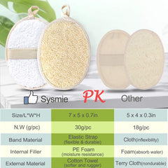 Sysmie exfoliating pad used for massage in the shower