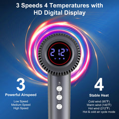 Syvekk hair dryer temperature settings enable precise styling with cool to hot cycles
