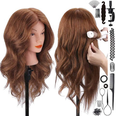 SZCY LLC mannequin head hair condition shows natural density for realistic styling.