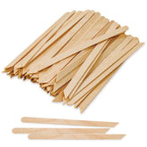 Tachibelle wooden wax sticks with pointed and slanted tips for precise small-area waxing.
