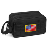TACTICISM toiletry bag showing separate dry and wet sections for organized travel