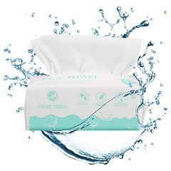 Tahoe Trails disposable face towel pop-up dispense for easy access.