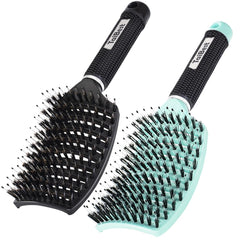 TaiBest boar bristle brush close-up showing natural bristles for smoother hair